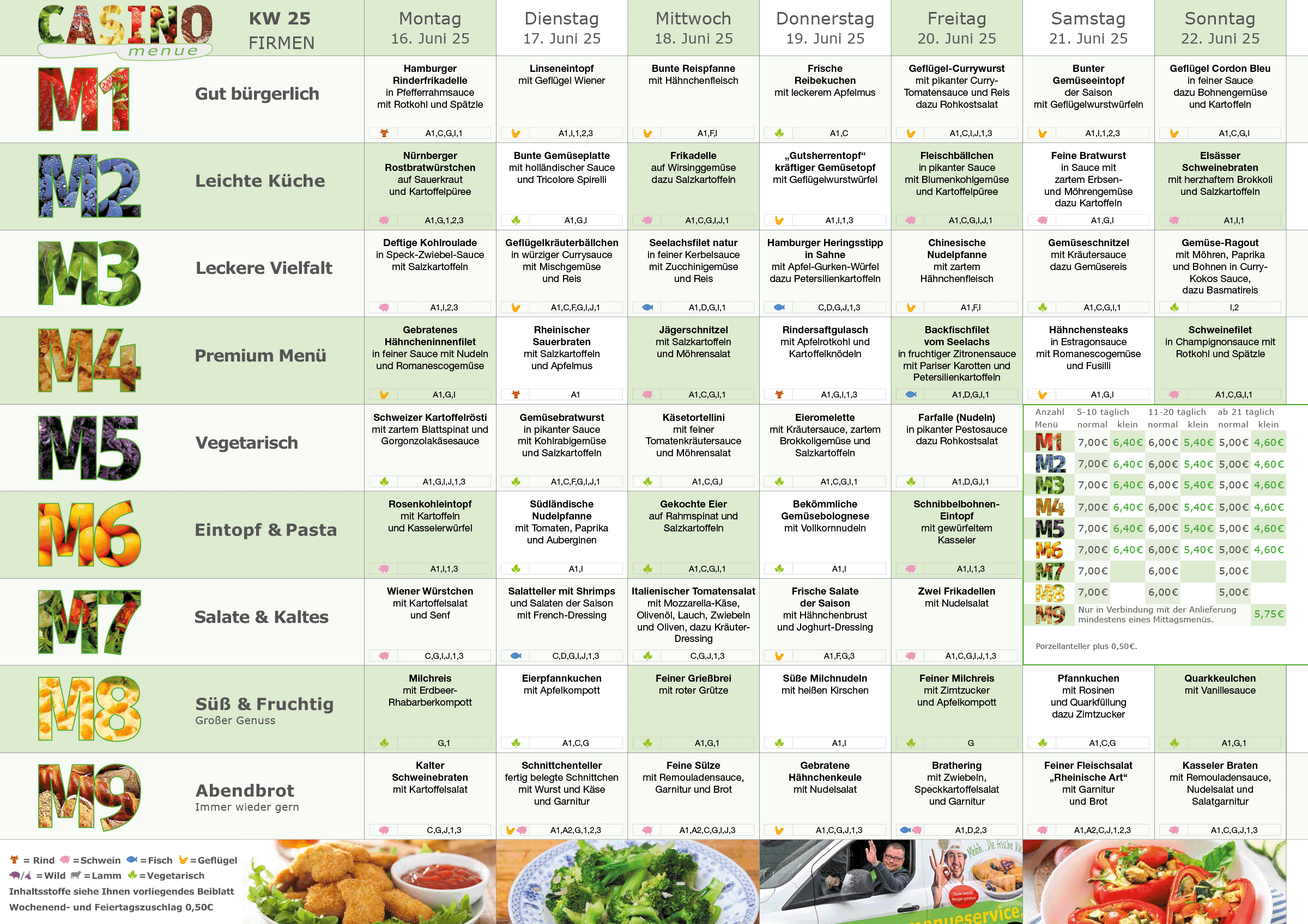 Wochenplan Essen auf Rädern Wochenplan Essen auf Rädern
