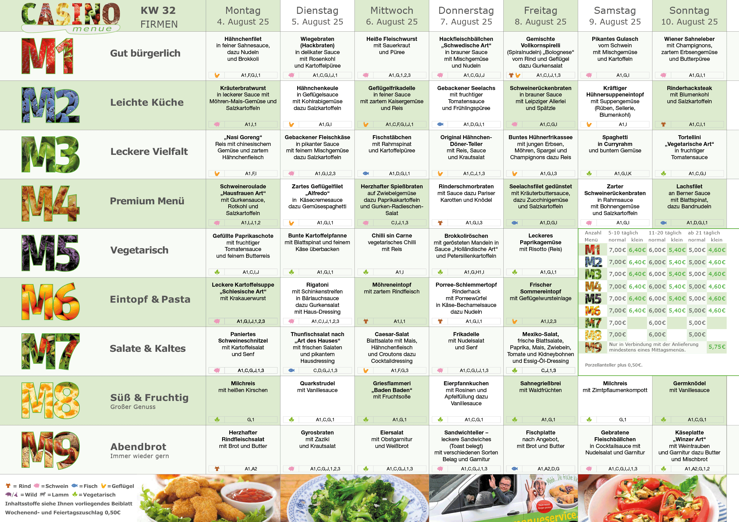 Wochenplan Essen auf Rädern Wochenplan Essen auf Rädern